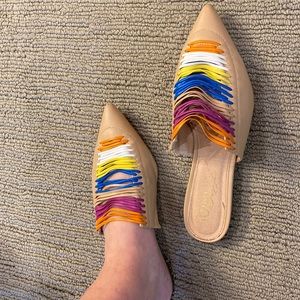 Pointed Nude Slides- size 8 1/2